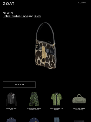 GOAT - NEW IN: Entire Studios, Bode and Gucci