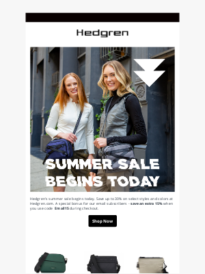 Hedgren - Our Summer Sale is Happening Now