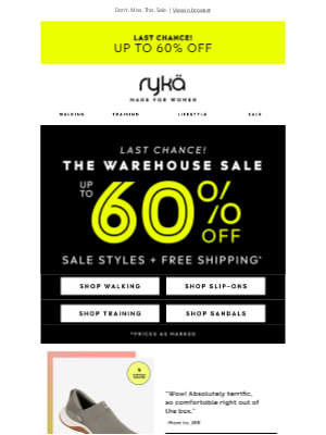 RYKA - Up to 60% off sale + free shipping ENDS TONIGHT! 🏃‍♀️
