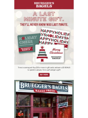 Bruegger's Bagels - Get your $5 BONUS before it's too late