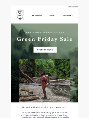 Osprey - Get Early Access to Green Friday Sale