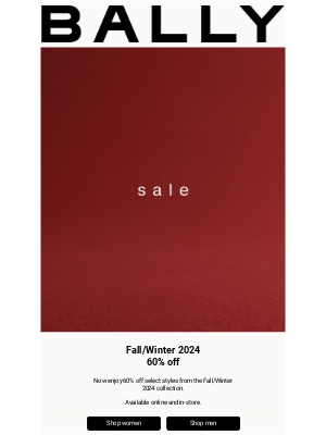 Bally - 60% Off: Further Reductions