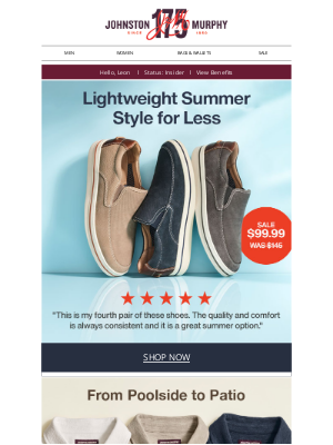 Johnston & Murphy - Save on Summer Favorites