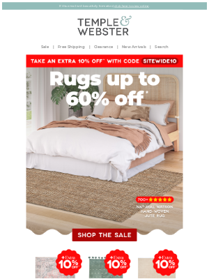 Temple & Webster (Australia) - Big rug sale: Up to 60% off!