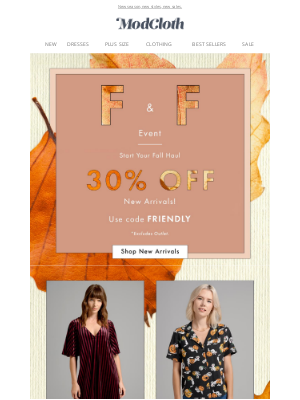 ModCloth - Look What New Made Us Do 🍂 30% Off