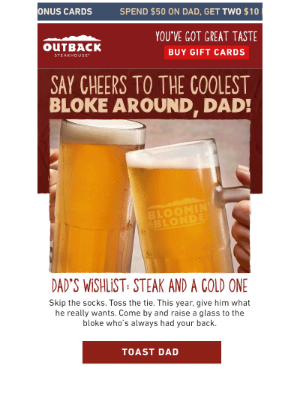Outback Steakhouse - 🥩 Dad’s Day Just Got a Whole Lot Tastier