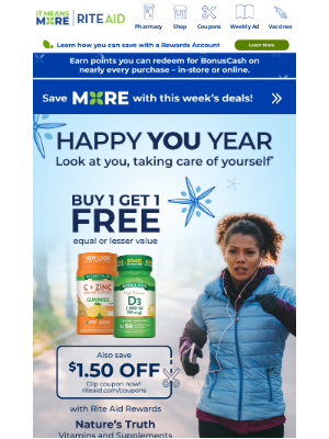 Rite Aid - Digital coupons + BOGO vitamins = your best deals