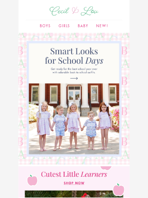 Smocked Threads by Cecil and Lou - 🍎 Head of the Class with Cecil and Lou!