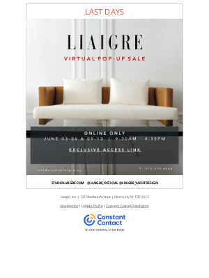 Donghia - LAST DAYS | VIRTUAL SAMPLE SALE