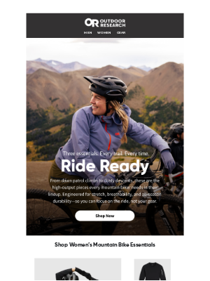 Outdoor Research - Your 3 Essential Pieces for the Ride Ahead