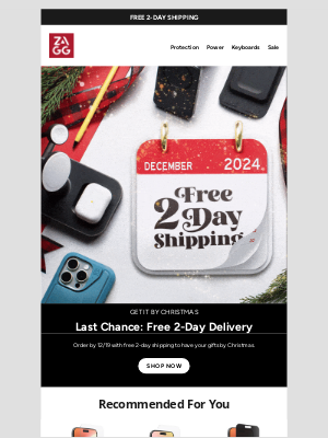 ZAGG - Last Chance: Christmas Delivery Ends Soon!