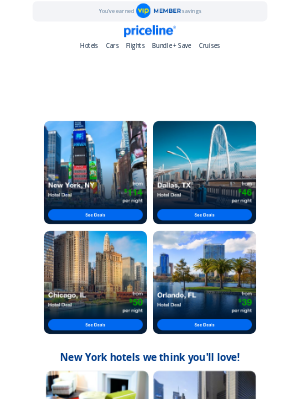 Priceline - ICYMI: Hotel deals for New York, Dallas, and beyond