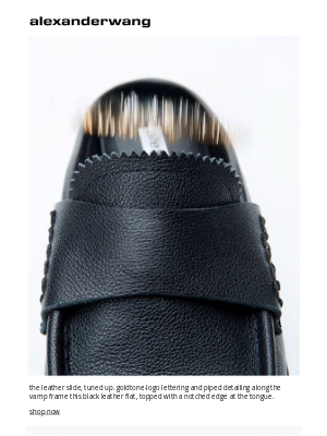 Alexander Wang - new leather slide. think low effort with nuance.