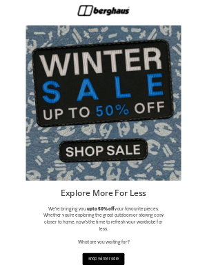 Berghaus (United Kingdom) - Winter Sale: Up to 50% Off Your Favourites