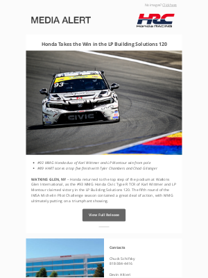 Honda - Honda Takes the Win in the LP Building Solutions 120