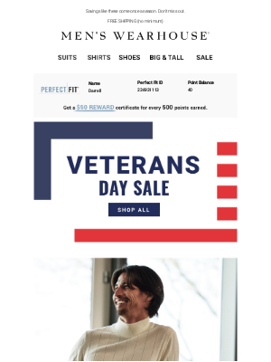 Men's Wearhouse - The Veterans Day Sale is ON