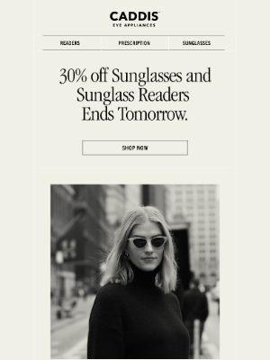 Caddis - 30% off Sun ends tomorrow