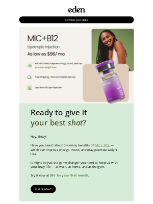 Eden - New: MIC+B12 Lipotropic Injections