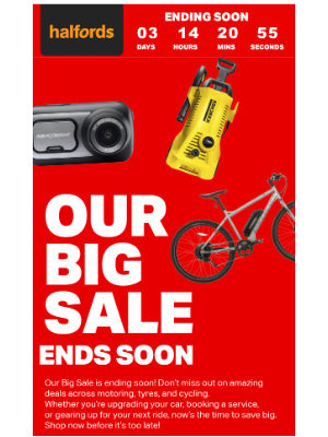 Halfords (United Kingdom) - Grab Big Sale deals before they're gone 🚨