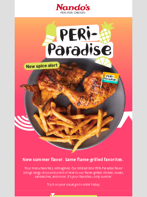 Nando's PERi-PERi - Take your menu favorites to paradise 🌴