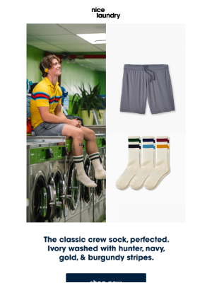 Nice Laundry - Classic Crew Socks Reimagined