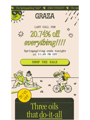 Graza - 20.74% off is almost over!!