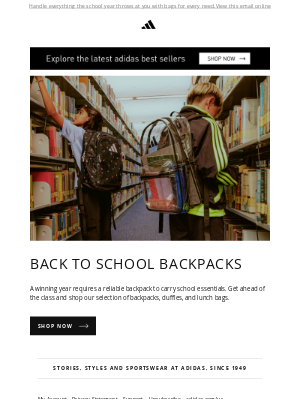 Adidas USA - Backpacks that go big on space and style
