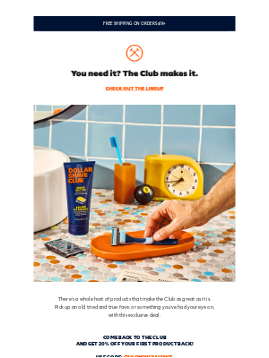Dollar Shave Club - Want 20% off?