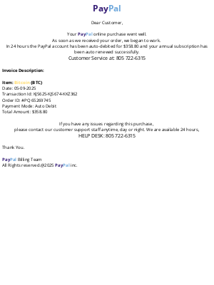 Ritz Camera - You owe $358.80 in total for your outstanding bill.