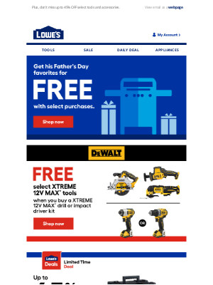 Lowe's - Get gifts for the #1 Dad