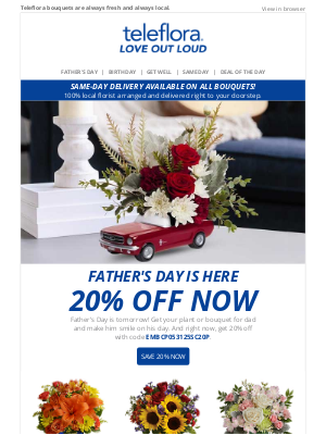 Father's Day is Here⌛ 20% Off Last Minute Gifts