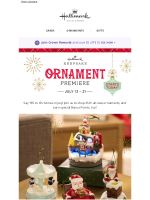 Hallmark - Shop Ornament Premiere now! 🎄