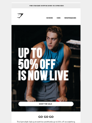 Gymshark (Australia) - Up to 50% off is now LIVE