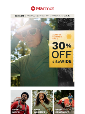 Marmot - 🌡️  Almost Summer Sale is heatin’ up 🌡️
