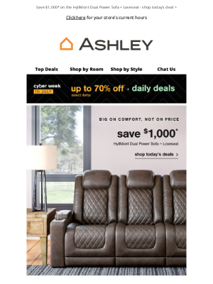 Ashley Furniture HomeStore - ✉️ Hello! We Think You'll Love These Unbelievable Deals