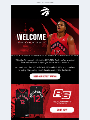 Toronto Raptors - Welcome to the North, Collin Murray-Boyles!
