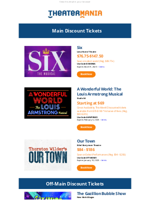 TheaterMania - Don't Miss These Fabulous Ticket Offers!