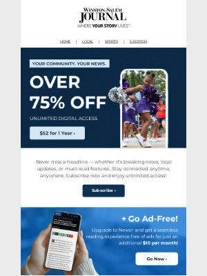Winston-Salem Journal - Unlock Local News for $52 Annually