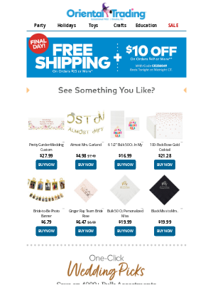 Oriental Trading Company - ⏳ Get Free Shipping + $10 Off for One More Day! ⏳