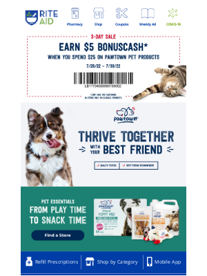 Rite Aid - Show your pets you care with this 3-Day Sale!