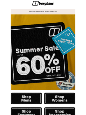 Berghaus (United Kingdom) - Further Reductions - Now Up to 60% off
