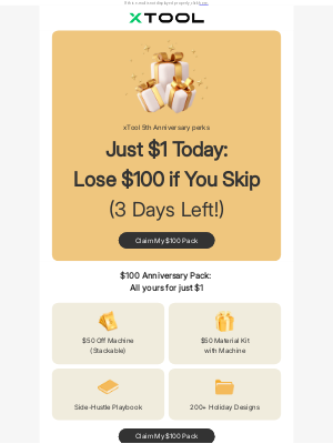 xTool - 🎁 Lose $100 if You Skip (3 Days Left!)