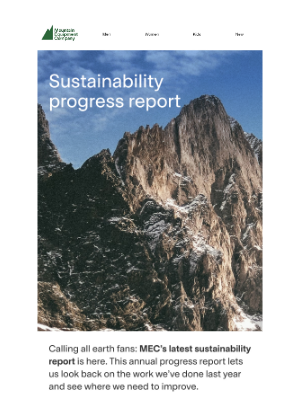 MEC (Canada) - Here’s our latest Sustainability Report 👀