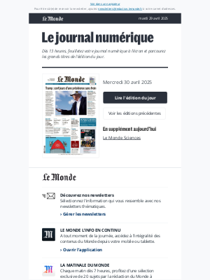 Le Monde - Journal numérique - Mercredi 30 avril 2025