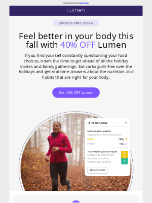 Lumen - Happy autumn! Get 40% off Lumen 🍂