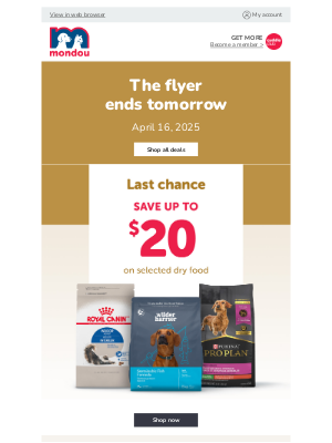 Mondou (Canada) - Flyer deals are ending soon ⌛