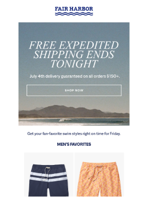 Fair Harbor - FREE Expedited Shipping Ends Tonight
