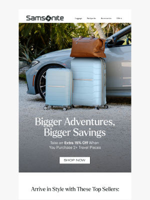 Samsonite - Pair Up & Save: 15% Off 2+ Travel Essentials