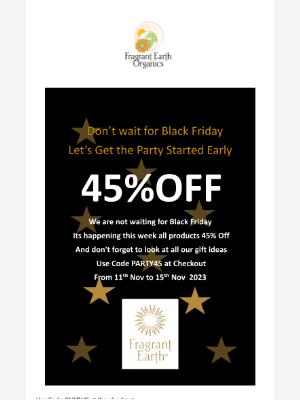 Fragrant Earth - Party Ready: 45% Off Now