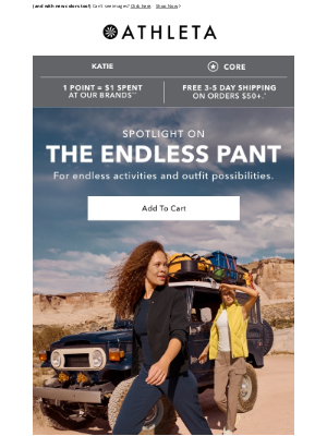 Athleta - BACK IN STOCK: The Endless Pant.